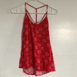 Red racerback strappy top